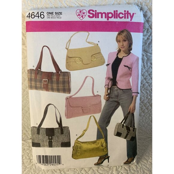 Simplicity Misses Handbag Sewing Pattern 4646 - uncut - Picture 9 of 10